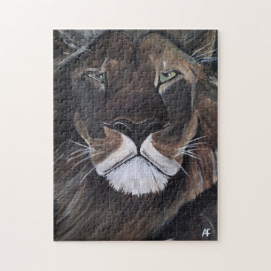 King of Beasts Painting by Alfred Fox Jigsaw Puzzle