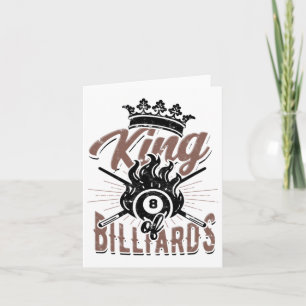 King Of Billiards – 8-ll Pool And Chalk  Card