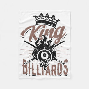 King Of Billiards – 8-ll Pool And Chalk  Fleece Blanket