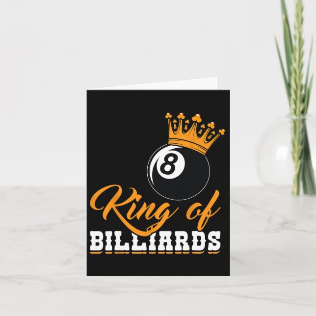 King Of Billiards Eight Ll Crown  Card (Front)