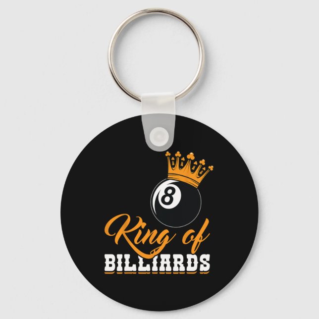 King Of Billiards Eight Ll Crown  Key Ring (Front)
