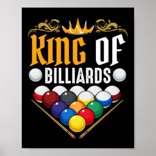King Of Billiards Pool Billiard Snooker Lover Hob Poster