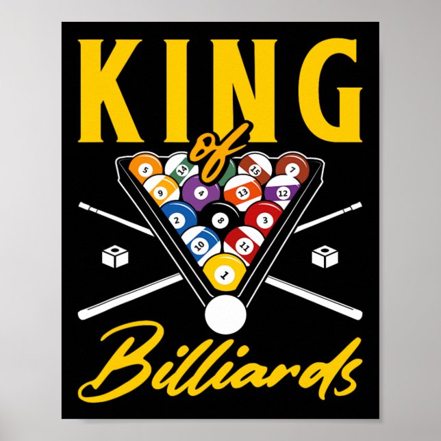 King Of Billiards Pool Snooker Billiards Rack Cue  Poster (Front)