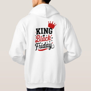 King of Black Friday Crown Typography Shopping Day Hoodie
