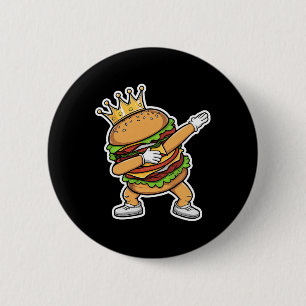 King Of Burger Dab Dancing Funny Hamburger 6 Cm Round Badge
