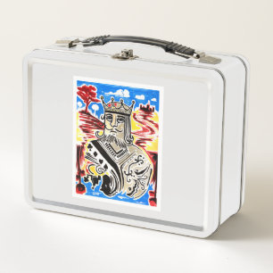 King Of Cards Metal Lunch Box