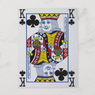 King Of Clovers (Clubs) Postcard