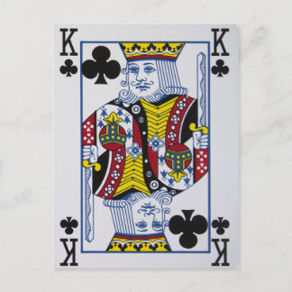 King Of Clovers (Clubs) Postcard