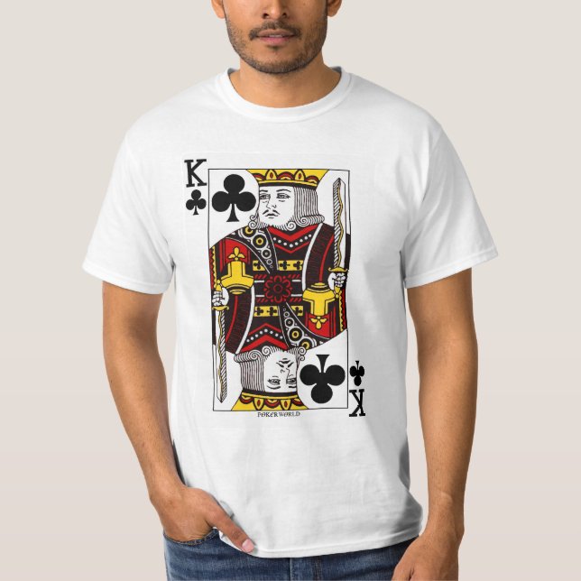 King Of Clubs Playing Card T-Shirt (Front)