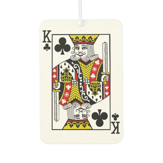 King of Clubs Playing Cards Car Air Freshener (Front)