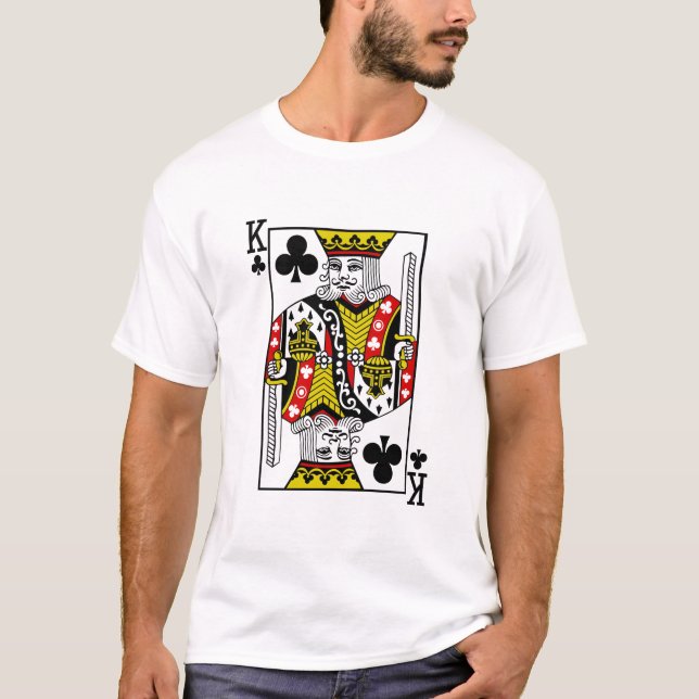 King of Clubs Playing Cards T-Shirt (Front)