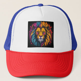 "King of Colours: Multi-Coloured Alpha Lion Cap" Trucker Hat