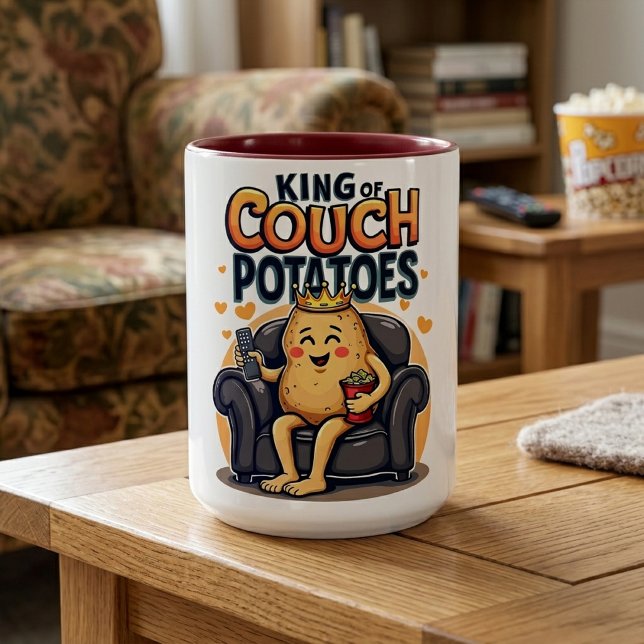 King of Couch Potatoes - Funny Lazy Potato Mug (Creator Uploaded)