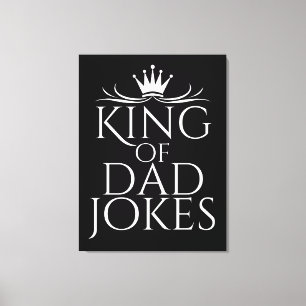 King of Dad Jokes Canvas Print