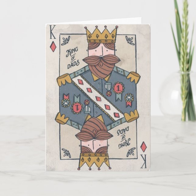 King of Dads – Funny Playing Card Illustration Fat (Front)