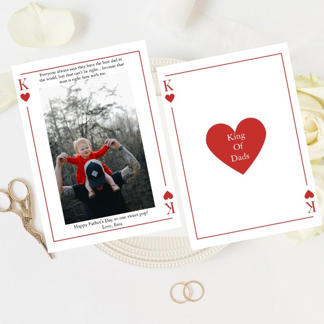 King Of Dads Playing Card Happy Father's Day Card (Creator Uploaded)