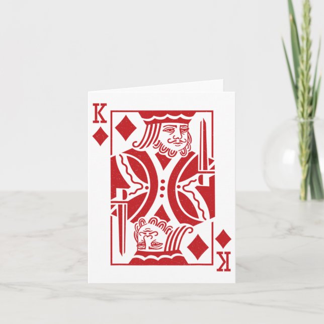 King Of Diamonds Halloween Costume  Card (Front)