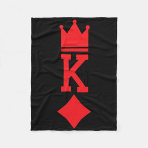 King Of Diamonds Playing Card Halloween Costume Fleece Blanket