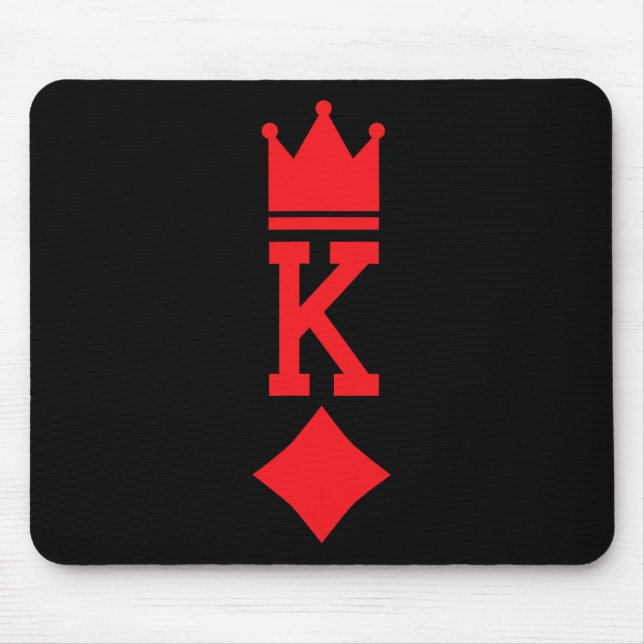 King of Diamonds Playing Card Halloween Costume  Mouse Mat (Front)