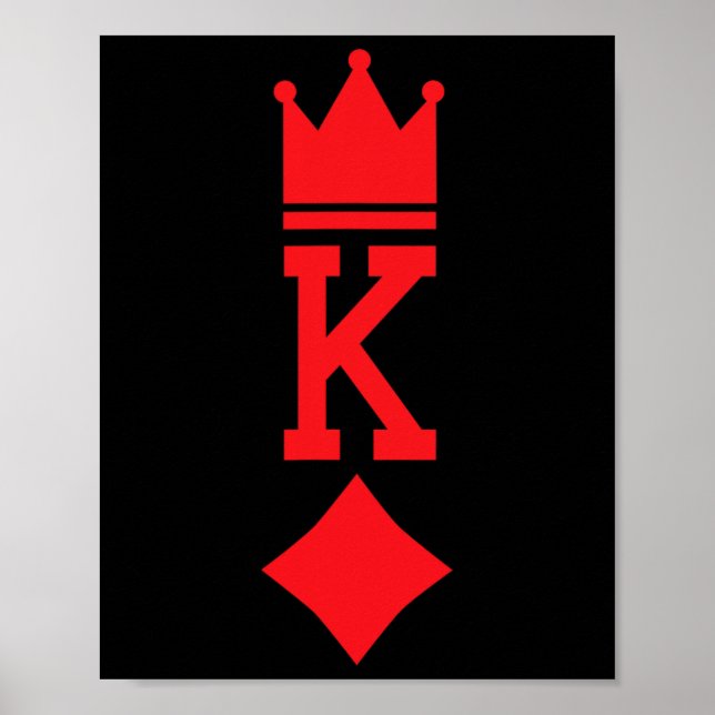 King Of Diamonds Playing Card Halloween Costume  Poster (Front)
