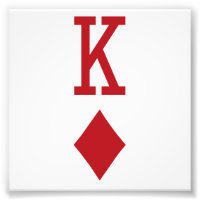 King of Diamonds Red Playing Card