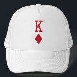 King of Diamonds Red Playing Card Trucker Hat<br><div class="desc">You are the king of diamonds!</div>