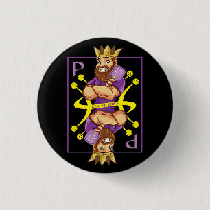 👑King of dinks - pickleball  3 Cm Round Badge
