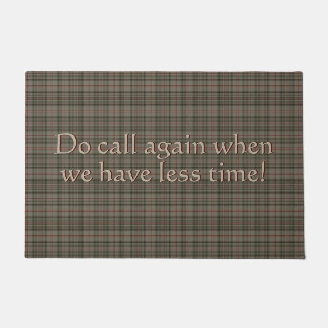King of England Balmoral Royal Tartan Doormat (Front)