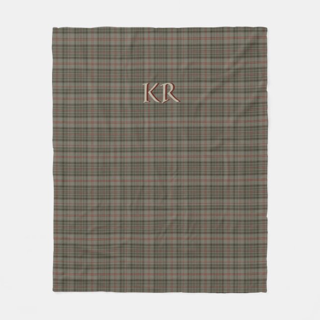 King of England Balmoral Royal Tartan Fleece Blanket (Front)
