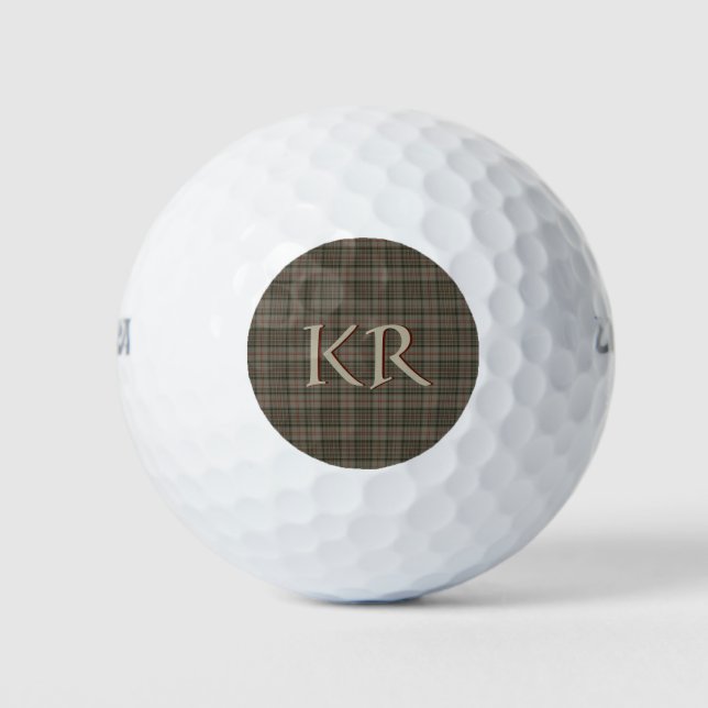 King of England Balmoral Royal Tartan Golf Balls (Front)