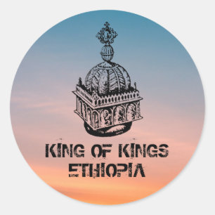 King of Ethiopia, Crown Classic Round Sticker