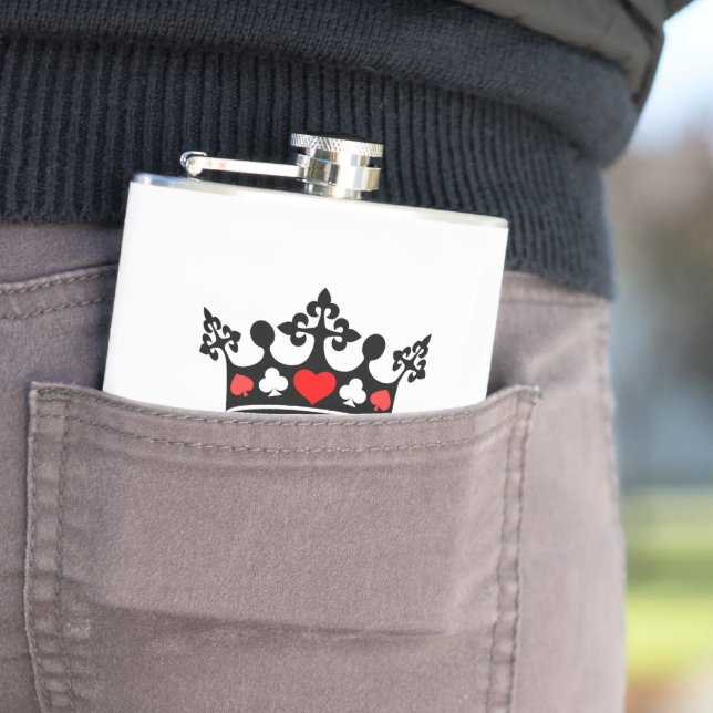 King of everything Crown Poker  Hip Flask (In Situ)