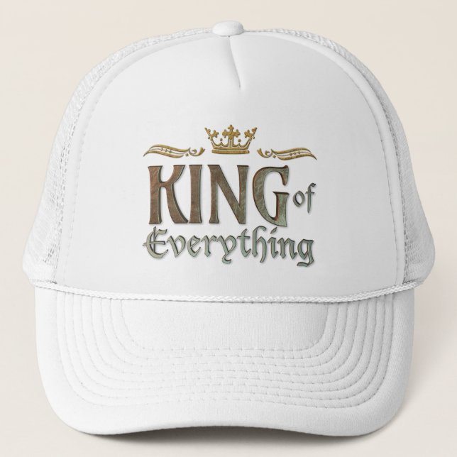 KING of Everything - Grand Mediaeval Royal Crown Trucker Hat (Front)