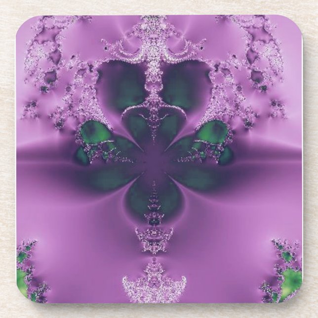 King of Four Leaf Clovers Abstract Coaster (Front)