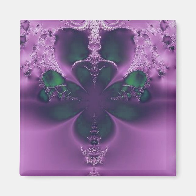 King of Four Leaf Clovers Abstract Magnet (Front)