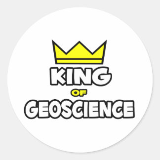 King of Geoscience Classic Round Sticker