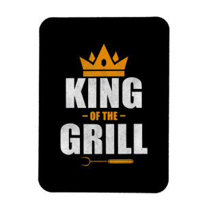 King of grill chef   grilling & bbq lovers gift magnet