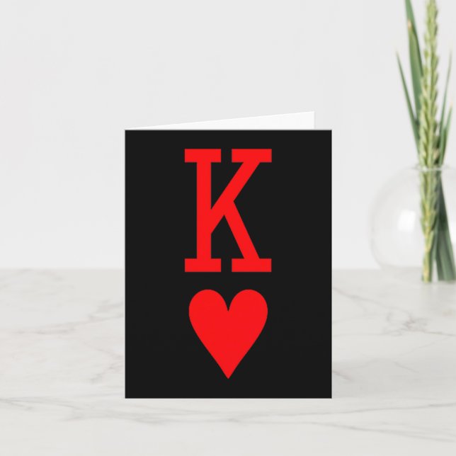 King Of Hearts And Queen Of Hearts Couples Matchin Card (Front)
