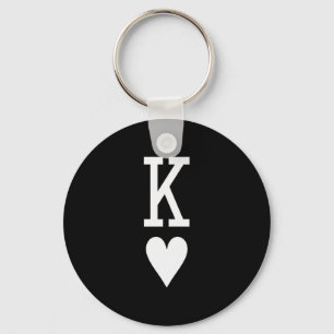 King Of Hearts And Queen Of Hearts Couples Matchin Key Ring