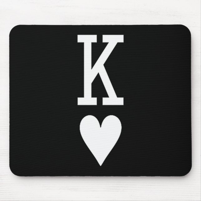 King Of Hearts And Queen Of Hearts Couples Matchin Mouse Mat (Front)
