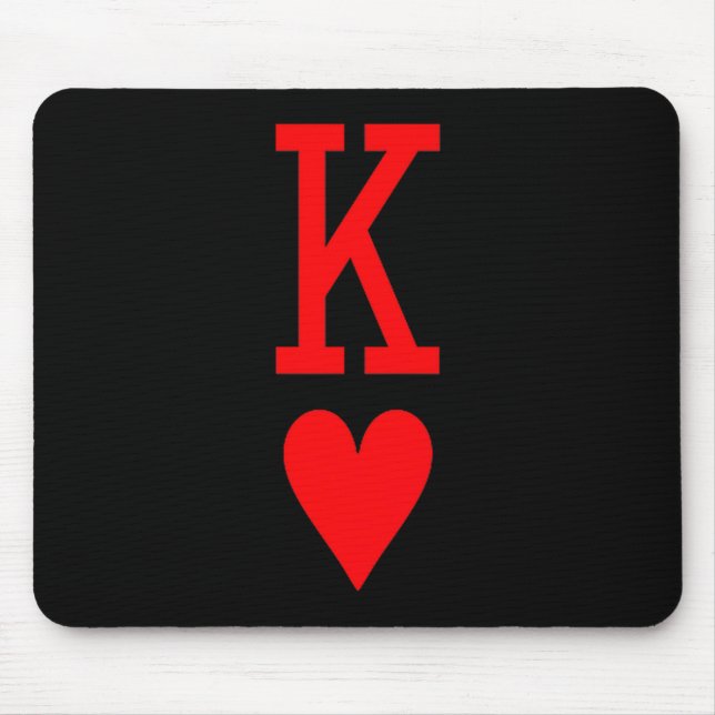 King Of Hearts And Queen Of Hearts Couples Matchin Mouse Mat (Front)
