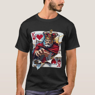 King of Hearts — Bold Royal Playing Card Illustrat T-Shirt