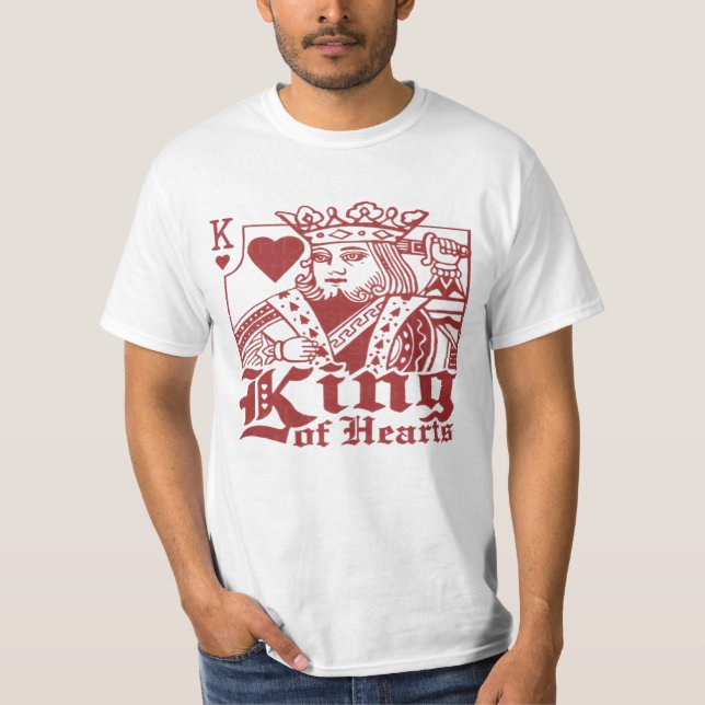 King of Hearts Card Play Valentine’s Day Men's  T-Shirt (Front)