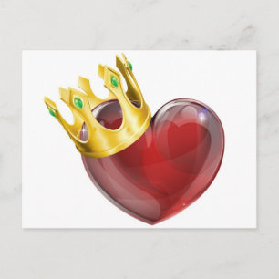 King of hearts concept postcard
