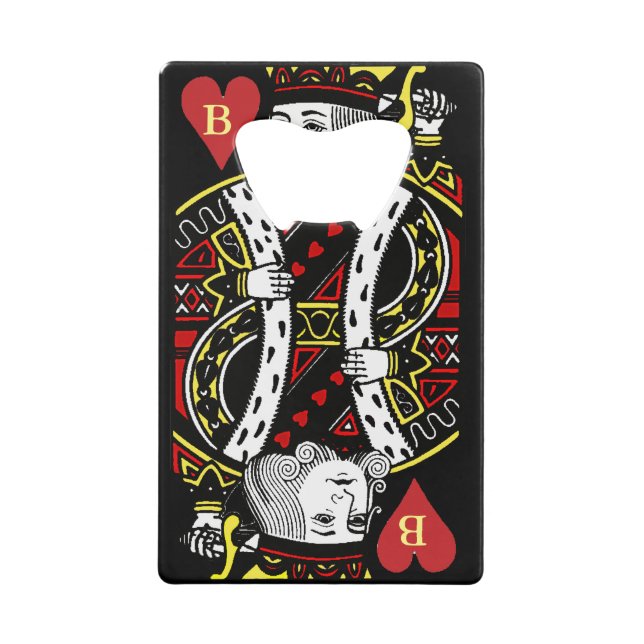 King of Hearts Design Bottle Opener (Front)