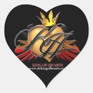 King of Hearts Heart Sticker