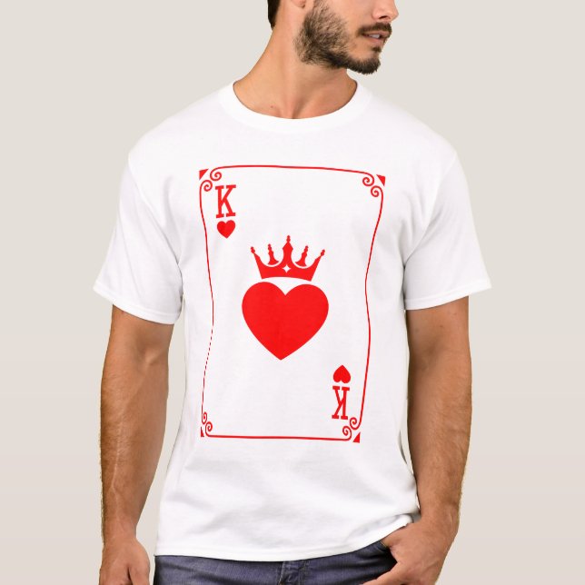 King of Hearts King Queen Couple Halloween Costume T-Shirt (Front)