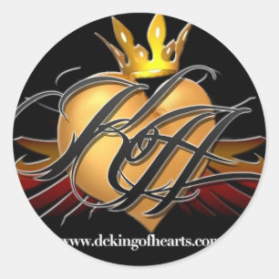 King of Hearts Logo Sticker