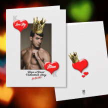 King of Hearts Love My Man Valentine's Day Card