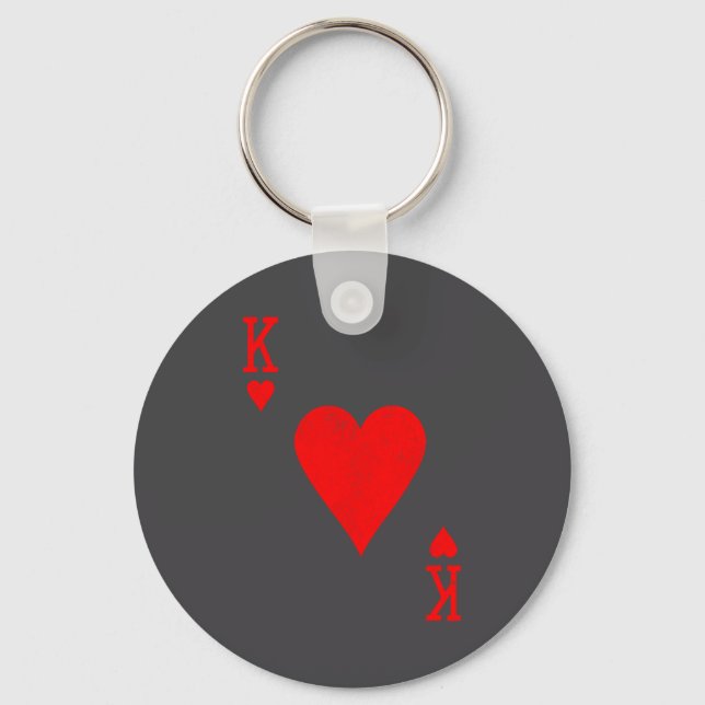 King Of Hearts Matching Couple Saint Valentine's D Key Ring (Front)